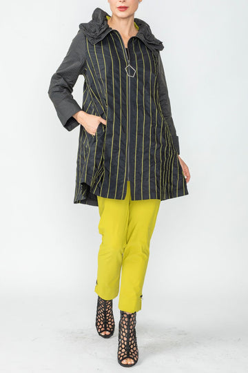 Black Zip Up Full Neck Tunic